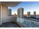 Spacious balcony with city views and glass railings at 2857 Paradise Rd # 2203, Las Vegas, NV 89109