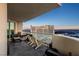 Outdoor balcony with seating and cityscape views at 2857 Paradise Rd # 2203, Las Vegas, NV 89109