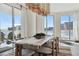 Modern dining area with stunning city views from large windows at 2857 Paradise Rd # 2203, Las Vegas, NV 89109