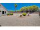 Landscaped backyard with gravel, drought-tolerant plants, and a block wall at 3004 Canton Hills St, Henderson, NV 89052