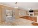 Dining area with sliding doors to patio and tile flooring at 3004 Canton Hills St, Henderson, NV 89052