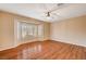 Bright living room featuring hardwood floors and a large bay window at 3004 Canton Hills St, Henderson, NV 89052