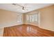 Bright living room featuring hardwood floors and a large bay window at 3004 Canton Hills St, Henderson, NV 89052