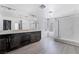 Bathroom with double sinks, large shower, and grey flooring at 358 Terrill Ave, Las Vegas, NV 89183