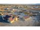 Aerial view of house and property, including a covered patio at 3720 W Charleston Park Ave, Pahrump, NV 89048