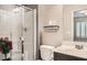 Clean bathroom with shower and modern vanity at 4650 Ranch House Rd # 42, North Las Vegas, NV 89031