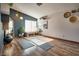 Home exercise room with hardwood floors and natural light at 5242 Dickens Dr, Las Vegas, NV 89119