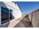 Backyard view with patio and block wall at 5264 Lookout St, Las Vegas, NV 89120