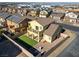 Aerial view of house, backyard, and neighborhood at 633 Finch Island Ave, Henderson, NV 89015