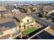 Aerial view of house, backyard, and neighborhood at 633 Finch Island Ave, Henderson, NV 89015