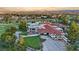 Aerial view of clubhouse with golf course and city views at 8199 Pinnacle Peak Ave, Las Vegas, NV 89113