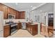 Modern kitchen with stainless steel appliances and granite counters at 1036 Campo Seco Ct, Las Vegas, NV 89138