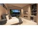 Main bedroom with fireplace and private patio access at 129 Still Shores St, Henderson, NV 89011