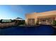 Luxury pool and spa with outdoor seating at 129 Still Shores St, Henderson, NV 89011