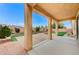 Covered patio overlooking a grassy backyard at 1836 La Calera Ave, North Las Vegas, NV 89084