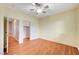 Well-lit bedroom with wood floors and dual closets at 1836 La Calera Ave, North Las Vegas, NV 89084