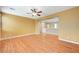 Bright living area with wood floors and high ceilings at 1836 La Calera Ave, North Las Vegas, NV 89084