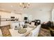 Open concept dining area adjacent to kitchen and living room at 20 Barbara Ln # 35, Las Vegas, NV 89183