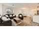 Open concept living and dining area with modern furnishings at 20 Barbara Ln # 35, Las Vegas, NV 89183