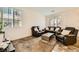 Living room with comfortable seating and large windows at 20 Barbara Ln # 35, Las Vegas, NV 89183