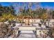 Serene backyard with a tranquil Buddha statue and geometric garden design at 2800 Ashby Ave, Las Vegas, NV 89102