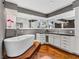 Modern bathroom with soaking tub and double vanity at 2800 Ashby Ave, Las Vegas, NV 89102
