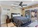 Spacious bedroom with sliding glass door and modern decor at 2800 Ashby Ave, Las Vegas, NV 89102