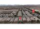 Aerial view showing home location in a residential neighborhood with desert mountain views at 6054 Sierra Medina Ave, Las Vegas, NV 89139