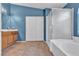 Bathroom with shower, bathtub and double sink vanity at 6054 Sierra Medina Ave, Las Vegas, NV 89139