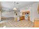 Eat-in kitchen with oak cabinets and tile flooring at 641 Brad St, Henderson, NV 89015