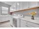 Clean laundry room, featuring white cabinets and modern appliances at 759 Shadow Reef St, Henderson, NV 89011