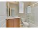 Bathroom features a single sink vanity, medicine cabinet, toilet, and shower over tub at 7659 Dewy Falls Ave, Las Vegas, NV 89179