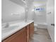 Clean bathroom with double vanity and bathtub at 9133 Black Beauty St, Las Vegas, NV 89113