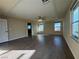 Spacious main bedroom with wood-look flooring and ceiling fan at 10273 Aragon Crown Rd, Las Vegas, NV 89135