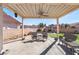 Covered patio with seating area and ceiling fan at 1064 Wide Brim Ct, Henderson, NV 89011