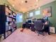 Home office with built-in shelving and two workstations at 1297 Paseo Del Oso Ln, Henderson, NV 89002