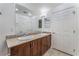 Clean bathroom with double vanity, granite countertops, and a spacious layout at 150 Las Vegas Blvd # 1903, Las Vegas, NV 89101