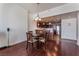 Dining area with hardwood floors and kitchen view at 150 Las Vegas Blvd # 1903, Las Vegas, NV 89101