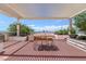 Rooftop patio with pergola, outdoor seating, and city views at 150 Las Vegas Blvd # 1903, Las Vegas, NV 89101