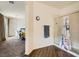 Bathroom with shower, tile floor, and view of bedroom at 1738 Sonoran Bluff Ave, Henderson, NV 89014