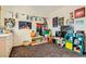 bedroom with colorful decor and storage at 1738 Sonoran Bluff Ave, Henderson, NV 89014