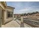 Private deck with scenic views and metal railing at 1738 Sonoran Bluff Ave, Henderson, NV 89014