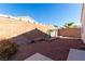 Small backyard with gravel and a block wall at 2204 Kendall Hill Ave, Las Vegas, NV 89106