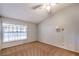 Bright bedroom with carpeted floors and ceiling fan at 2360 Pickwick Dr, Henderson, NV 89014