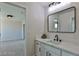 Clean bathroom with a single vanity and modern fixtures at 2892 Rothesay Ave, Henderson, NV 89044