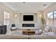 Living room features a fireplace and hardwood floors at 2892 Rothesay Ave, Henderson, NV 89044