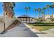 Backyard with gazebo, pool, and palm trees at 3655 Funston Way, Las Vegas, NV 89129