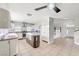 Modern kitchen with center island and stainless steel appliances at 3655 Funston Way, Las Vegas, NV 89129