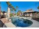 Relaxing kidney shaped pool with gazebo at 3655 Funston Way, Las Vegas, NV 89129