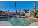 Inviting kidney-shaped pool with fountains at 3655 Funston Way, Las Vegas, NV 89129